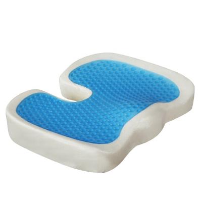 China Cool Memory Foam Large Massage Coccyx Cushion Gel Orthopedic Tailbone Pillow for Tailbone Pain Relief Sciatica and Car Back Cushion for sale