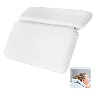 China Sustainable Waterproof PU Spa Bath Pillow for Hot Tub, Jacuzzi, Large Soft Luxury Bathtub Pillow for Shoulder Neck Support with Suctions for sale