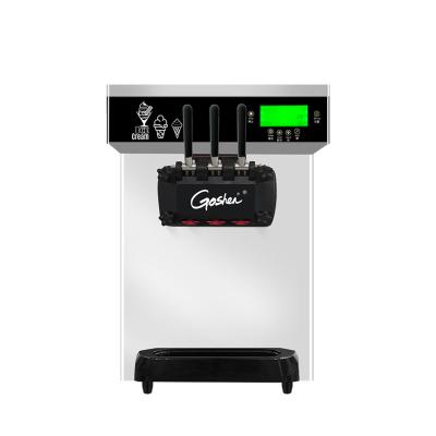 China Commercial Ice Cream Machine Three Handles Table Top Type Twist Drink Factory Goshen Best Selling Easy To Operate Ice Cream Machine for sale