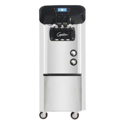 China Bakery Floor Standing Soft Serve Ice Cream Machine With Compressor And 2 Hoppers For High Volume Businesses for sale