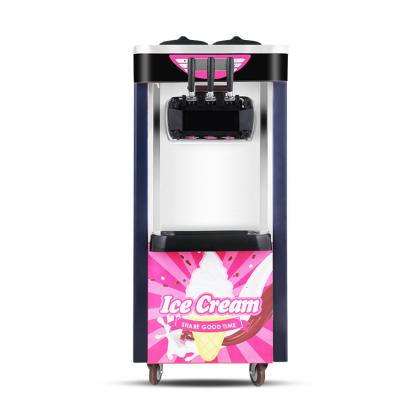 China Snack Factory Three Flavors Ice Cream Machine Goshen Double System Fast Cooling Thaw Function Soft Ice Cream Machine Commercial Used for sale