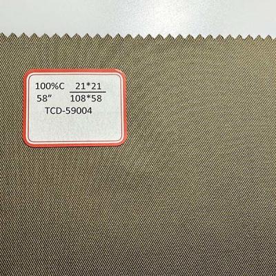 China 108*58 100 Cotton Fabric 21s Dyed Fabric 3/1 Twill Work Clothes for sale