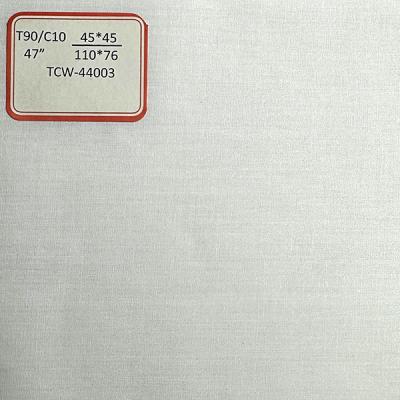 China Polycotton Taschentuch TC Gewebe Weiß gefärbt TC 45x45 110x76 zu verkaufen