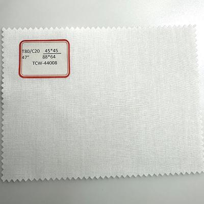 Cina Tessuto di policotone TC Poplin 80/20 45x45 88x64 44 Tessuto sbiancato in vendita