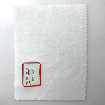 China Tejido de bolsillo TC80/20 45*45 96*72 Tejido blanqueado blanco en venta