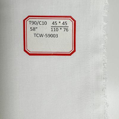 China 150 cm weißes Futtergewebe 45*45 90 Prozent Baumwolle 10 Prozent Polyester 110*76*63 zu verkaufen