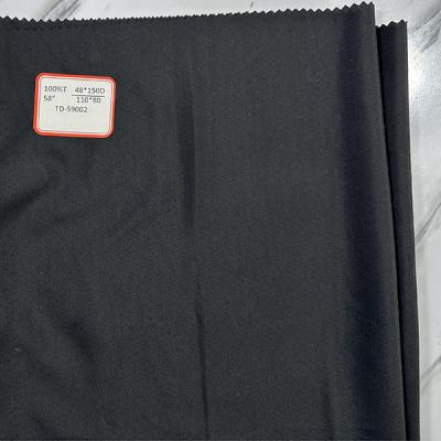 China 48X150D 100 Polyester Herrenkleider Schwarz Antifaltenstoff zu verkaufen