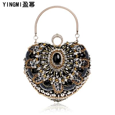 China YINGMI Polyester Embroidered Even Evening Clutch Bag Ladies Handbag Banquet Clutch Dress Diamond Bag Wholesale for sale