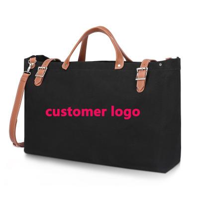 China Mass customization of new customer logo canvas handbag canvas shoulder bag large capacity storage handbag outdoor simple casual bag factory for sale