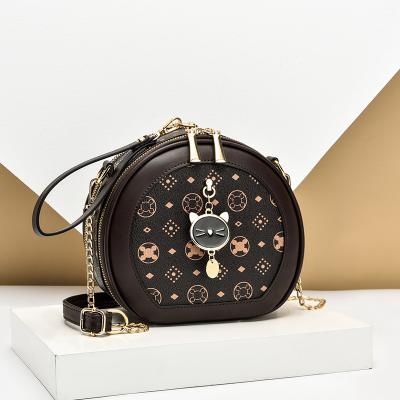 China 2022 Hot Selling New Pattern Women's Fashion Fashionable Niche Messenger Bag Small Round Bag for sale