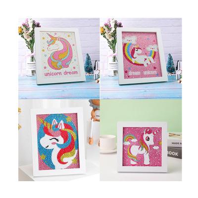 China New Classic/Postmodern Children's Diamond Painting DIY Diamond Painting Kits for Children's Dot Painting Craft 5D Unicorn Owl Rabbit Cartoon Crystal Cross for sale