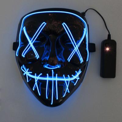 China Eco-friendly Yiwu Factory Outlet Amazon AliExpress Halloween Party Decoration Light Up Glow Mask Party LED Mask for sale