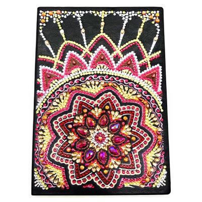 China New Classic/Postmodern DIY Diamond Painting Flower Shaped Special 50 Pages A5 Sketchbook Notebook Shaped Mandala Diamond Painting Rhinestone Book for sale