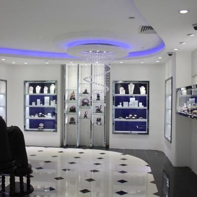 China High Quality Portable Jewelry Store Display Showcase Glass Display Cabinet Custom Simple Jewelry Counter for sale