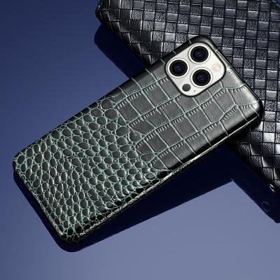 China Shockproof For Phone Case 12/13 Pro Phone Case Anti-scratch Crocodile Slim Premium Shock Absorption Leather Cover for sale