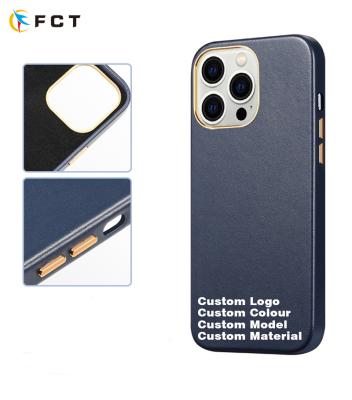 China Anti-drop Leather Case Compatible With Iphone 13 Case TPU Leather Phone Case With Buttons Microfiber Metal Coating for sale