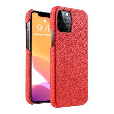 China Amazon Pebble Grain Wholesale Cell Phone Case Cowhide Leather Cell Phone Bag Genuine Leather Bag Cover Anti-fall for iphone 12 pro for sale