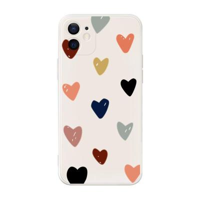 China Ordinary Flower Shockproof Love Design For iPhone 13 Pro TPU Max Phone Shell Anti Scratch Silica Gel Phone Case for sale