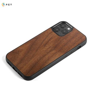 China Hot Wholesale Custom Anti-fall Bamboo Wooden Phone Case Factory Blank Back Cover For Iphone 12 Pro Max for sale