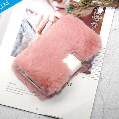 China China Manufacture Professional Luxury Artificial Wool Plush Flip Leather Phone Case For Iphone 11 for sale