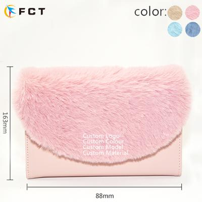 China Fashion Unique Customized Autumn And Winter Luxury Overhead Leather Sliding Buckle Case For iPhone12 Hand Warmer Plush Flip Leather Case for sale