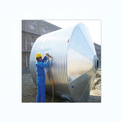 China Durable High Quality Galvanized Sheet Hog Chicken Farm Grain Silo For Poultry Auger Feed for sale