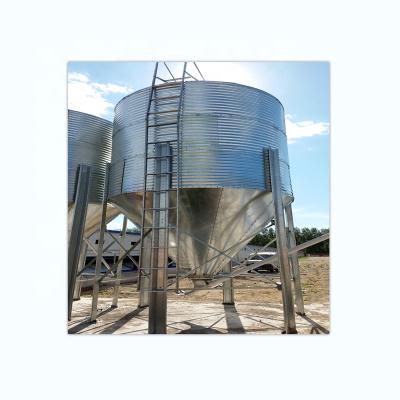 China Best quality durable hot dip galvanized raw material chicken pig feed storage silo for poultry farm for sale