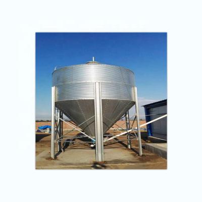 China Durable Hot Dip Galvanized Sheet Grain Poultry Farm Feed Silo Chicken Feed Storage for sale