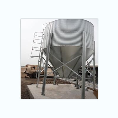 China Durable Hot Dipped Galvanized Sheet 10/15/20 Ton Poultry Farm Silo Feeding System for sale