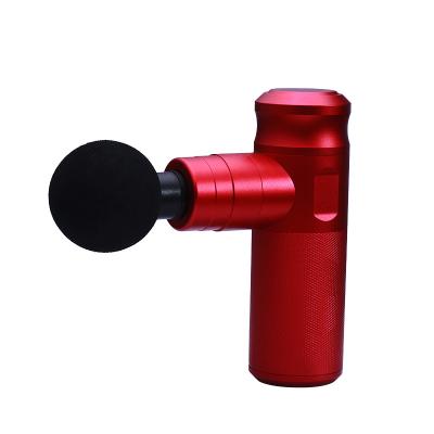 China 4 Speed ​​Mini Body Massager Gun Red Portable Massage Gun Pocket Travel Size Brushless Massage Gun 1 Year Warranty for sale