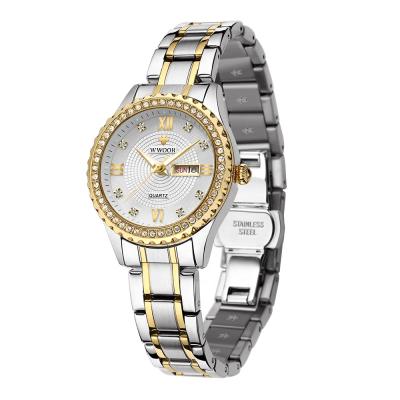 China WR 8856L Date Factory Direct Selling Hot Automatic Luxury Band Woman Watch For Lady Dressing for sale