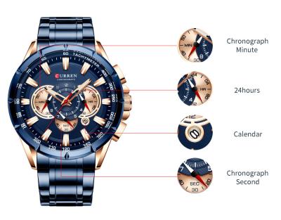 China Hot-selling 3ATM Automatic Waterproof Chronograph New Arrival Luminous Date Hand Date Display Men Watch for sale