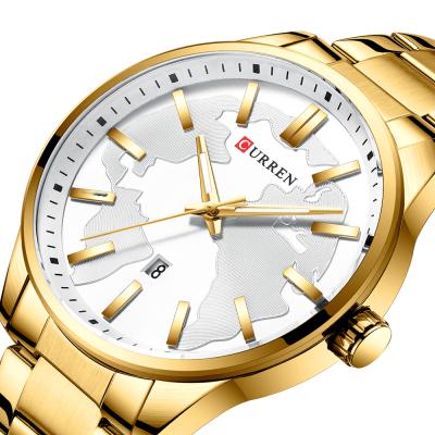 China OEM Automatic Date Wholesale Stainless Steel Bands Mens Calendar Luxury High Quality Waterproof Quartz Men Watch for sale