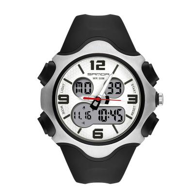 China Unique Alarm SANDA 779 Men's Dual Display Relogio Watch Waterproof Luminous Sports Watches Digital Analog for sale