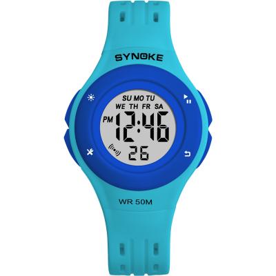 China SYNOKE 9113 Fashionable Children's Waterproof Alarm Clock Digital Sport Luminous Electronic Watch for sale