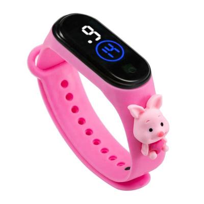 China 2021 Hot Selling Automatic Date Evertop Waterproof Lovely Cartoon Characters PVC Rubber Kids Watch for sale