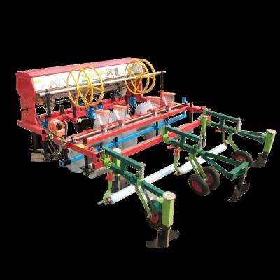 China Vegetable 2 rows ridge 4 ridging 2 films plastic film mulch seeder fertilizer machine planting machine for sale