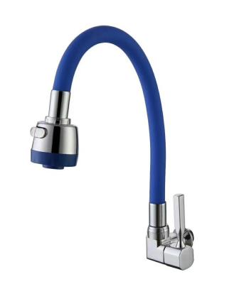 China New Design Contemporary Modern Mixer Tap Kitchen Sink With Single Tap Hose Handle Chrome Kitchen Faucet for sale