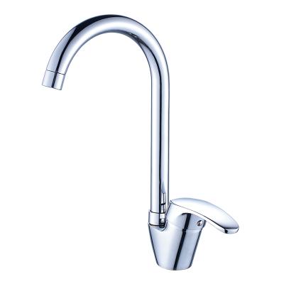 China New Design Health Kitchen Sink Faucet Mixer Taps Chrome Handle Contemporary Modern Single Handle Chrome Kitchen Faucet for sale