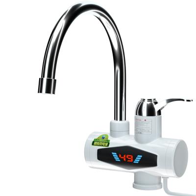 China Bathroom Faucets 150L ABS Material White Water Faucet Cold And Hot Water Mixer Thermostatic And Kitchen Instant Electric Water Heater Boiling for sale