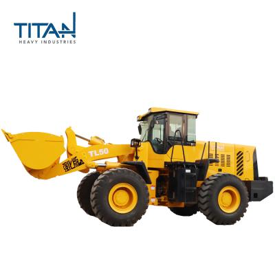 China Small Loader 5.0ton Diesel Engine Hotels TL50 5000kg Mini Wheel Loader Articulated Wheel Loader for sale