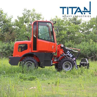 China Building Material Shops Compact 0.8t Small Front End Shovel Mini 800kg Wheel Loaders Hoflader For Sale for sale