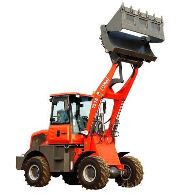 China Chinese Mini Wheel Loader Titanhi Zl 16f Hotels Mini Front End Loader with 4 in 1 Bucket for sale