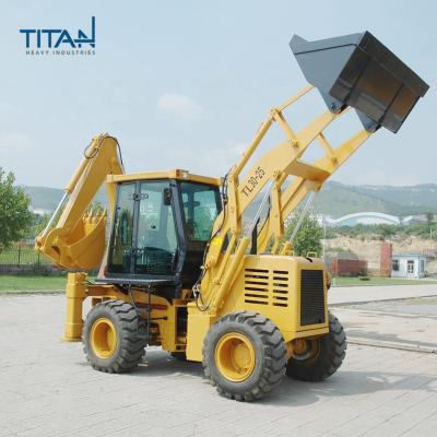 China Construction Material Shops 2.5t 4wd Front End Towable Backhoe Wheel Hydraulic Excavator Loader For Sale With Engine Parts for sale