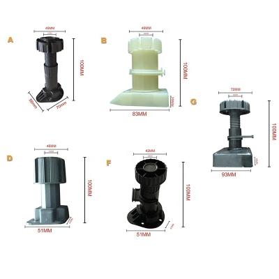 China Adjustable Furniture Feet ABS Plastic Adjustable Furniture Leg Cabinet Feet for sale