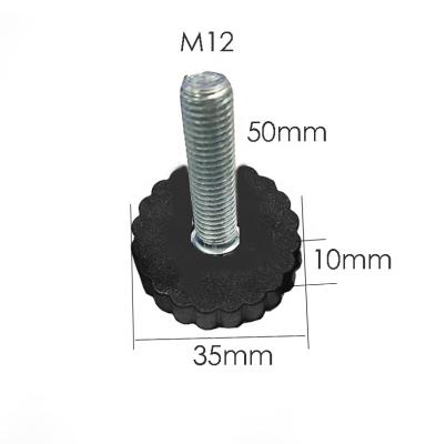 China Industrial M12 X 50 Size Adjustable Nylon Screw Leveling Furniture Feet Leg M12-50mm for sale