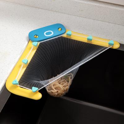 China Sustainable Octopus Sink Drain Rack Kitchen Down Drain Waste Filter Net Kitchen Sink Triangular Filter Disposable Leakproof Net for sale