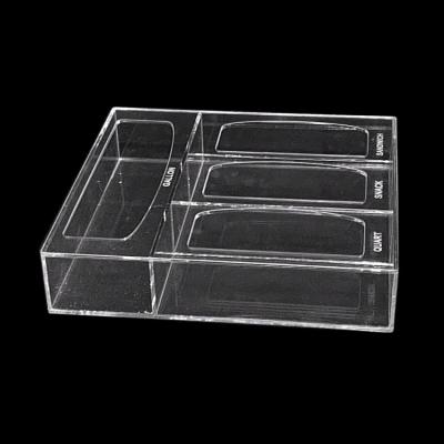 China Plastic Bag Dispenser Clear Acrylic Stand Organizer Drawer Bag Storage Ziplock Organizer for sale