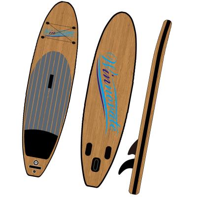 China Wooden Wooden Inflatable Paddle Board Water Sport Activity WINNOVATE901 Drop Shipping Inflatable SUP Board for sale