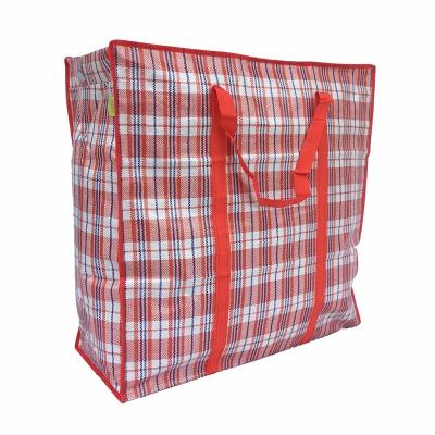 China Good Prices Large Capacity PP Woven Bag Storage Organizer Bag Folding Ziplock Package Movement Dorm for sale